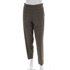 Estelle & Finn Womens Brown Plaid Polyester Pull On Dress Pants Size 14